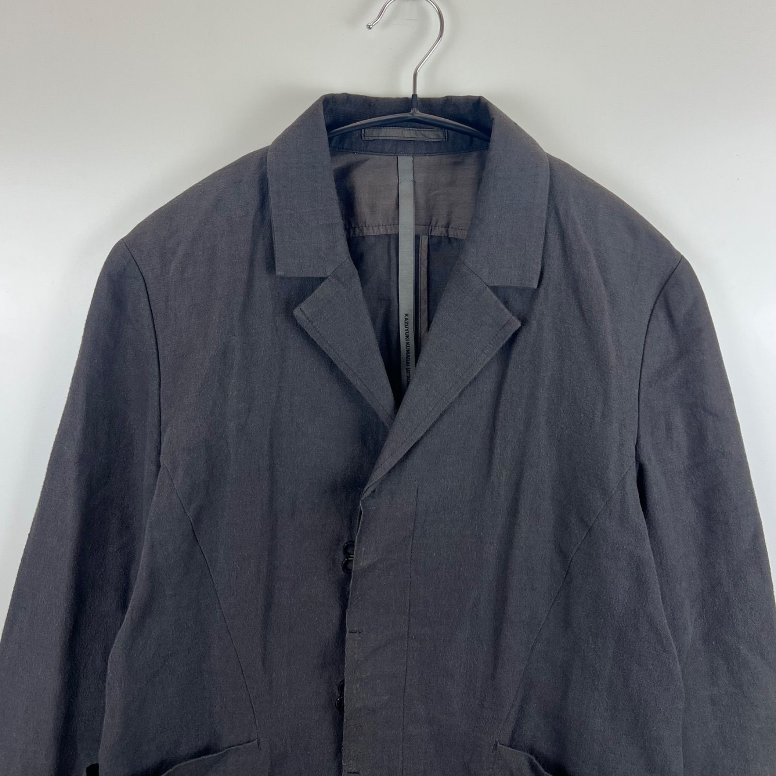 KAZUYUKI KUMAGAI ATTACHMENT LINEN COTTON hook jacket 1 KG21-040