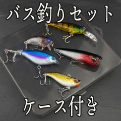バス釣り ルアー 5個セット ケース付き 初心者向け ブラックバス