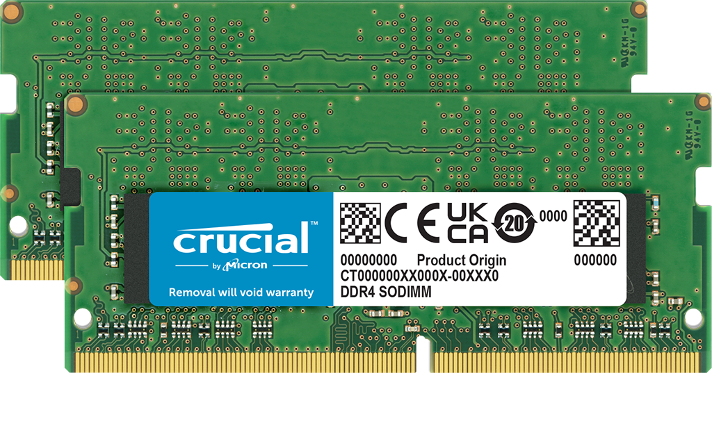 Crucial 64GB Kit (2 x 32GB) DDR4-3200 SODIMM | CT2K32G4SFD832A