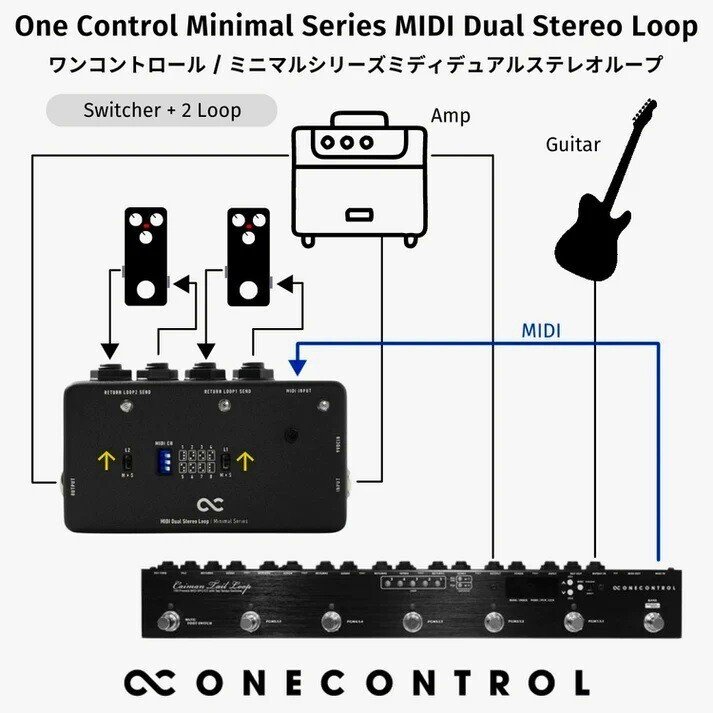 One Control Caiman Tail LoopとMIDI Dual Loopを組み合わせると