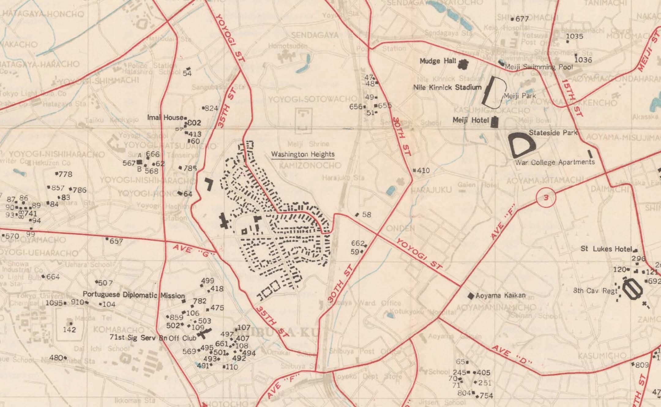 渋谷の歴史 vol.10「渋谷にあったアメリカ：ワシントン・ハイツの地図
