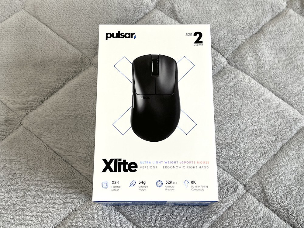 フィット感抜群の軽量エルゴマウス｜Pulsar Xlite v4 SIZE2｜AIKE/あ
