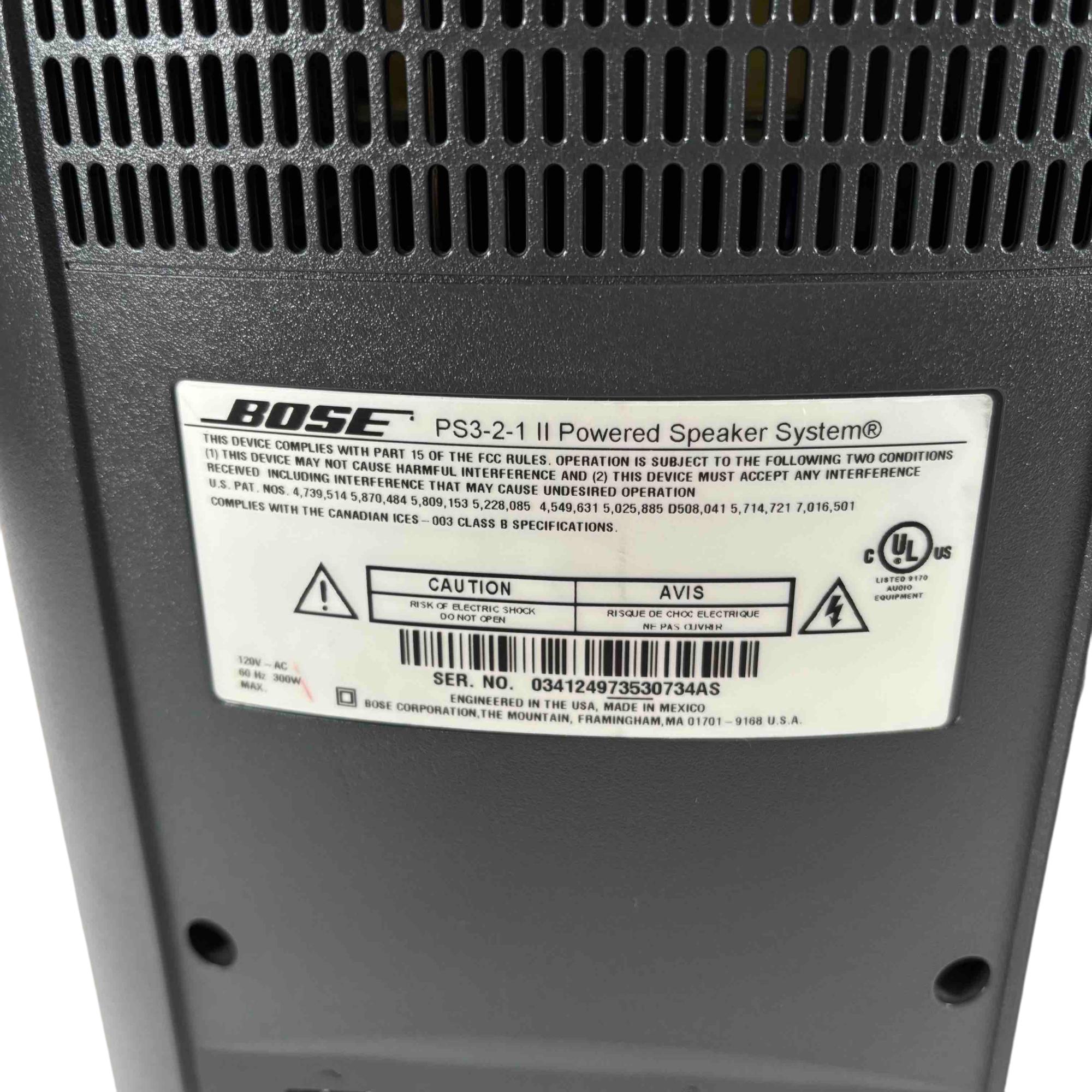 Bose PS3-2-1 Series II Powered Corded Home Audio Theater Speaker