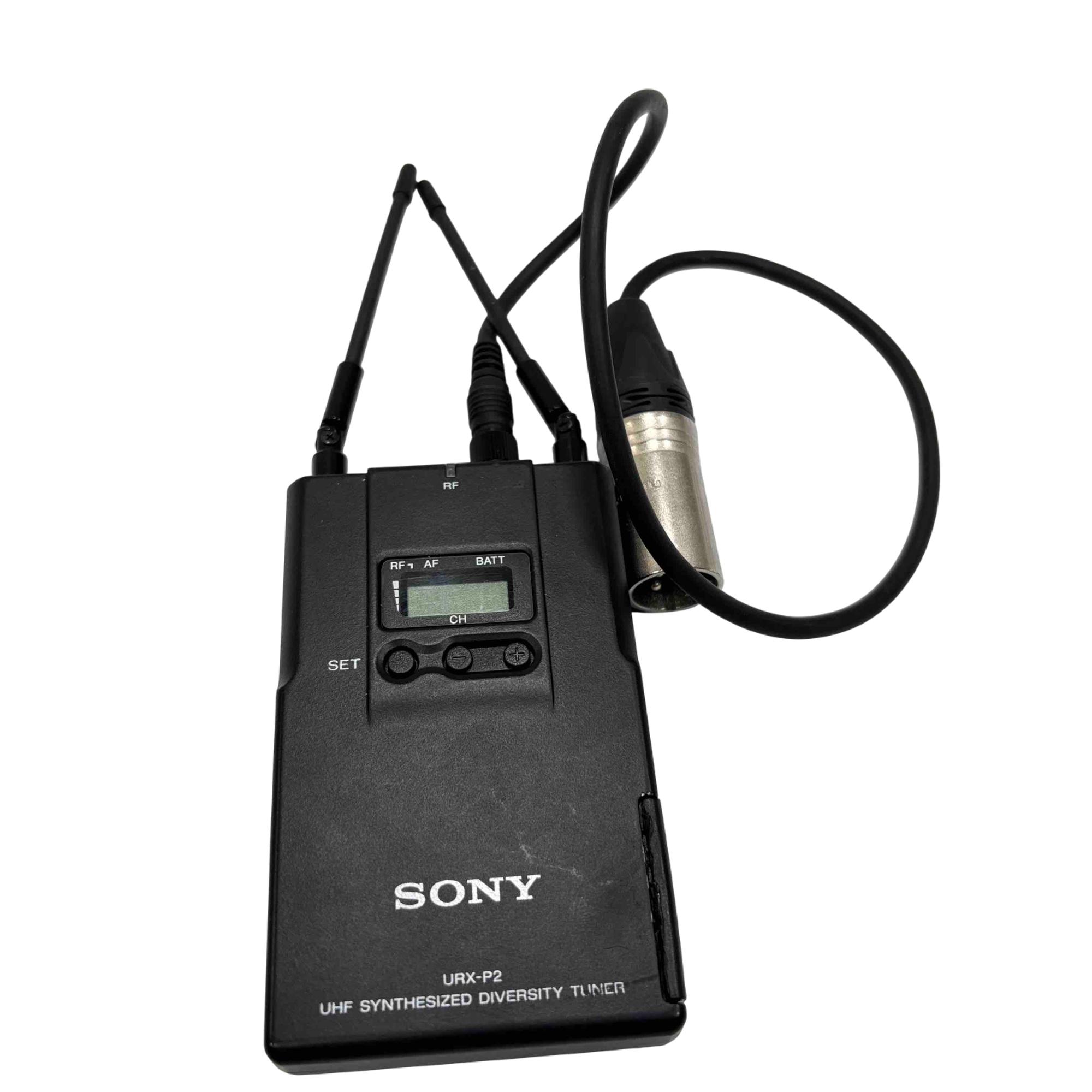 Sony URX-P2 UHF Synthesized Diversity Tuner UTX-B2 UHF Transmitter
