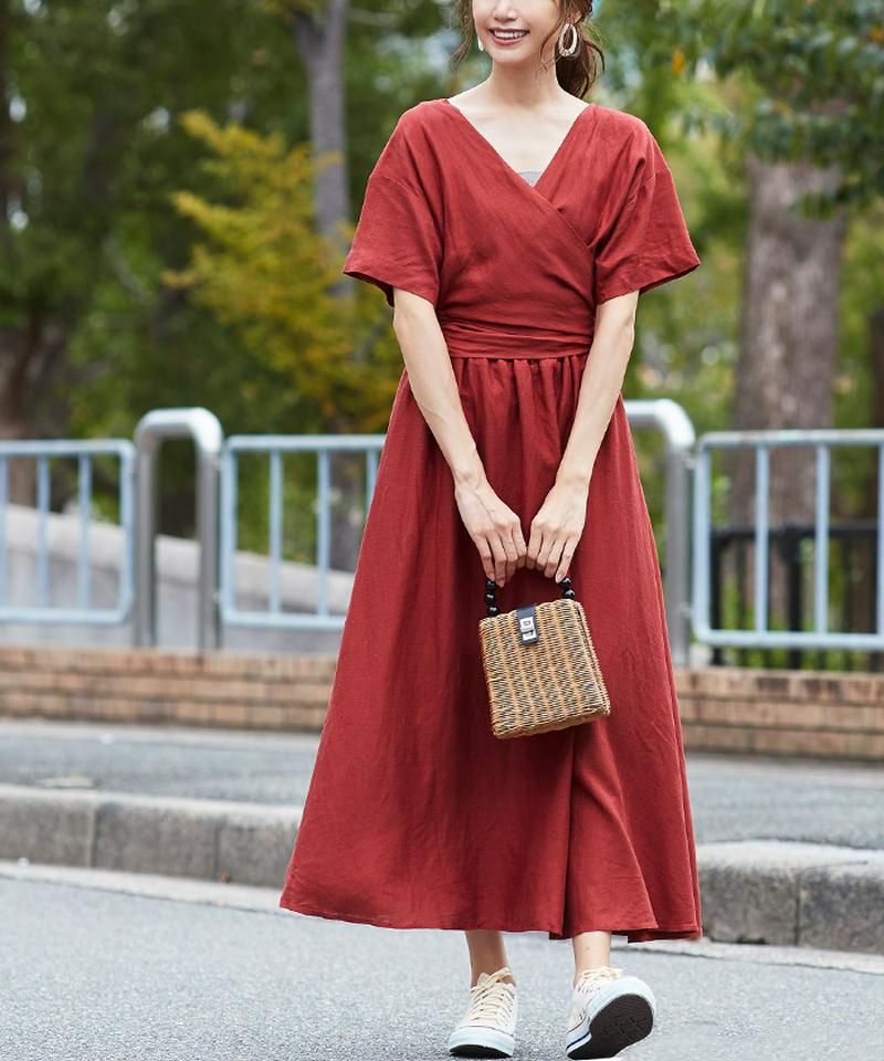 titivate(ティティベイト)の「前後2wayカシュクールリボンワンピース