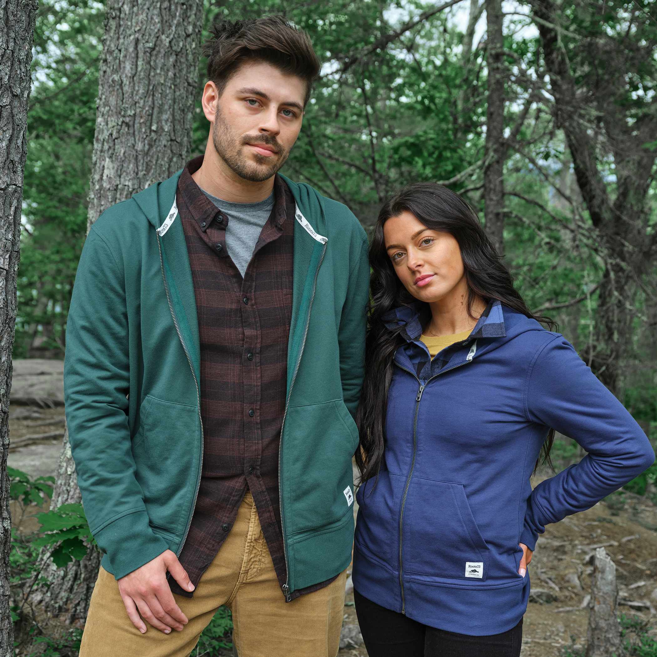 Men's Roots73 CANMORE Eco French Terry Full Zip Hoodie | PCNA