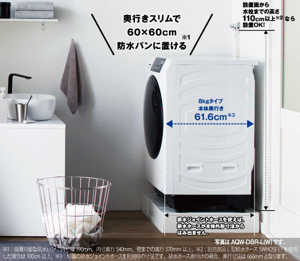 AQW-D8R-L/AQW-D8R-R | アクア株式会社（AQUA）｜生活家電