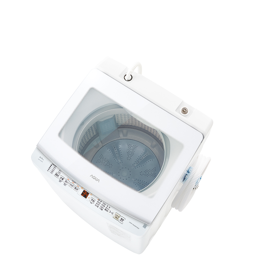 AQW-V8A | 容量：洗濯・脱水 8kg / 水量約90L | 全自動洗濯機 | アクア