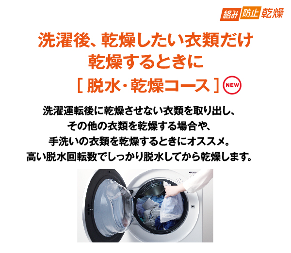 AQW-D10P-L | 容量：洗濯・脱水 10kg / 乾燥 5kg / 水量約48L