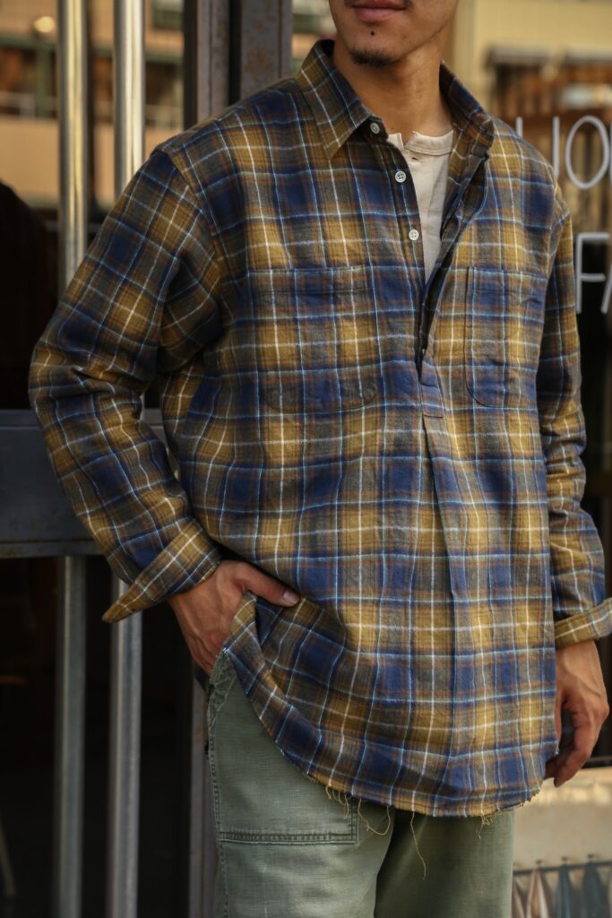 23AW KENNETH FIELD 「ゆったりしたコットネルシャツ」 ”ROOMY SHIRTS