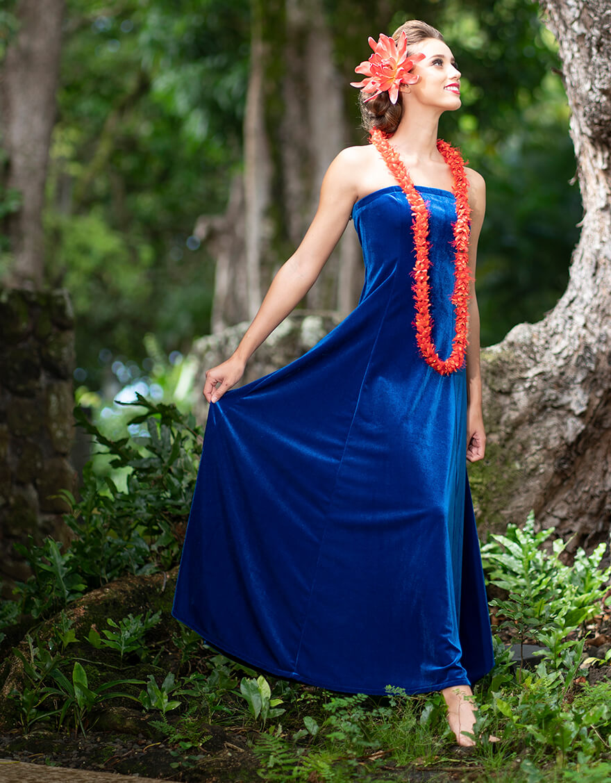 ベロアドレス（ロイヤルブルー） – 【公式】フラダンス衣装