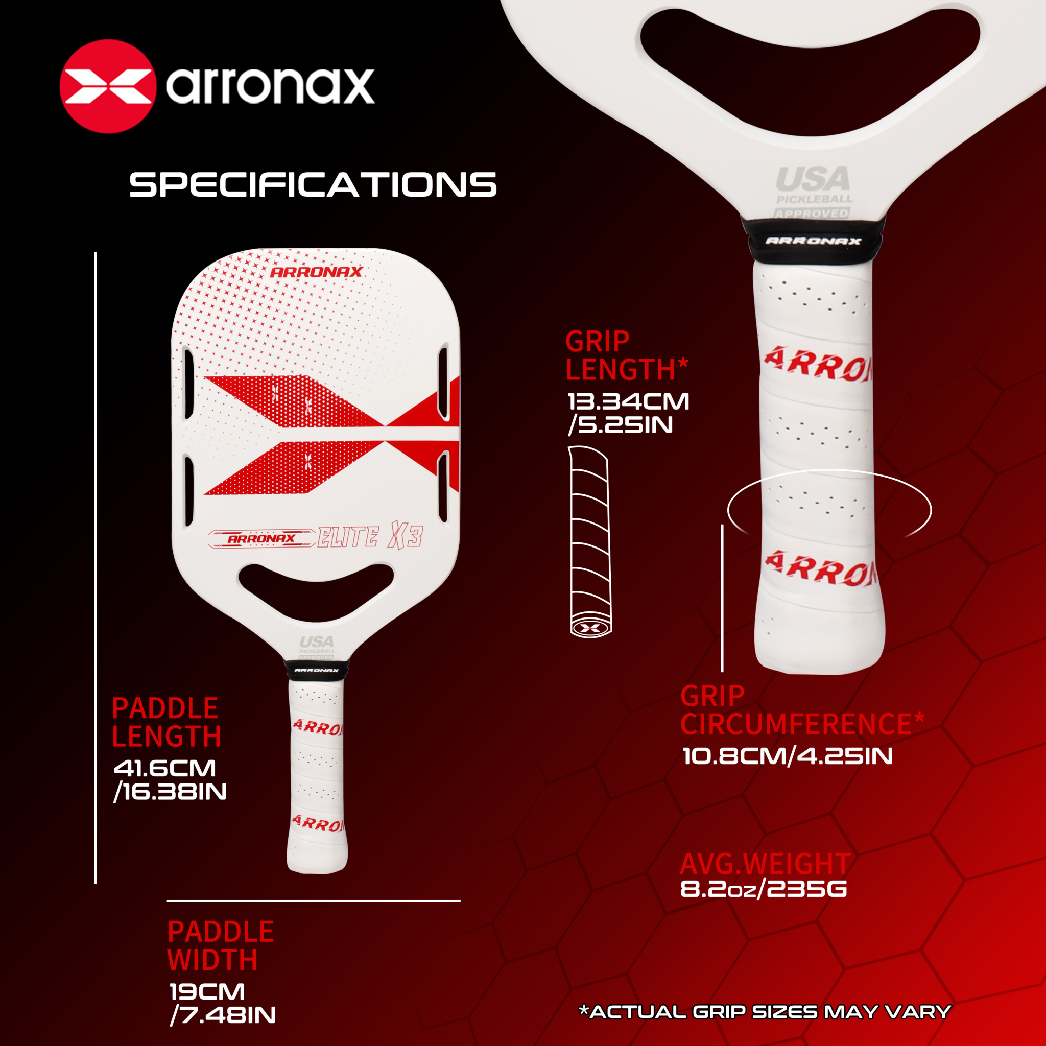ARRONAX - ELITE X3 Pickleball Paddle