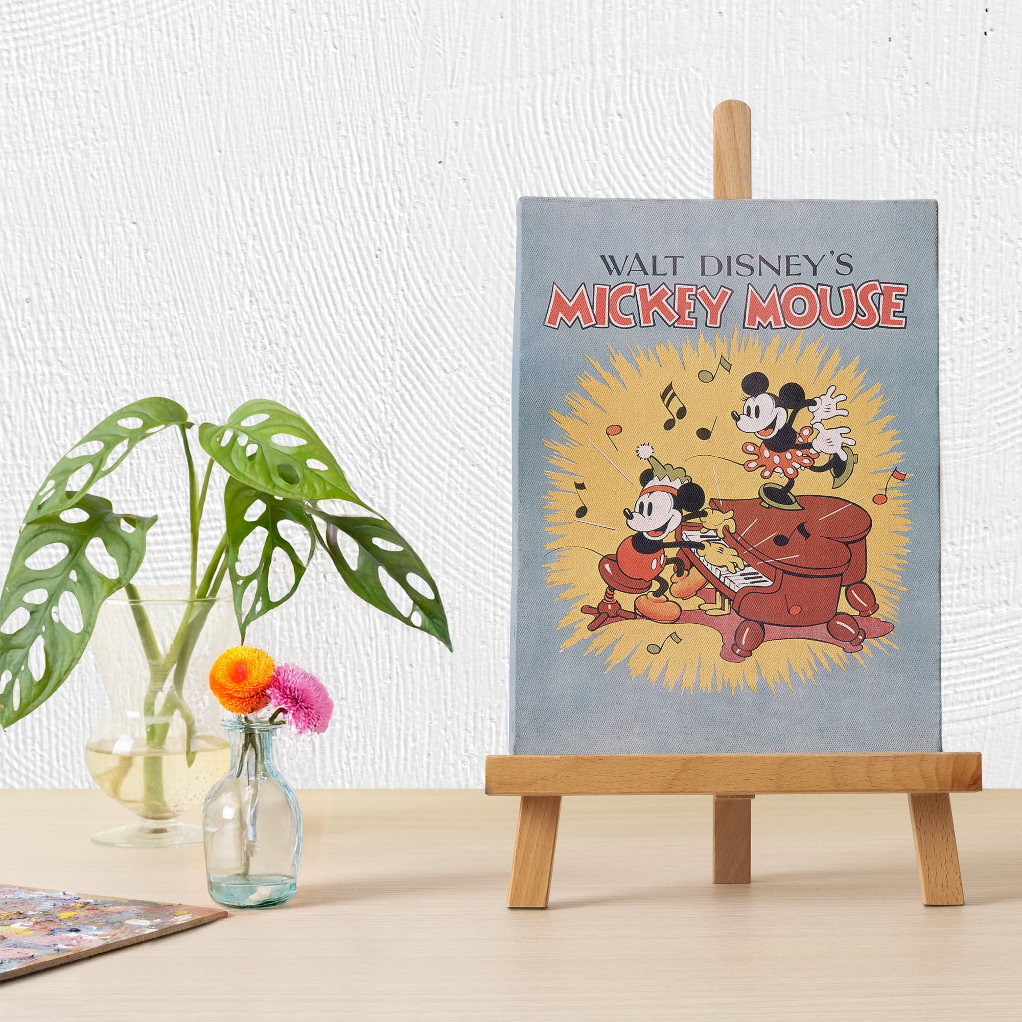 ディズニー クラシックポスター｜ミッキー＆ミニー ピアノアートパネル
