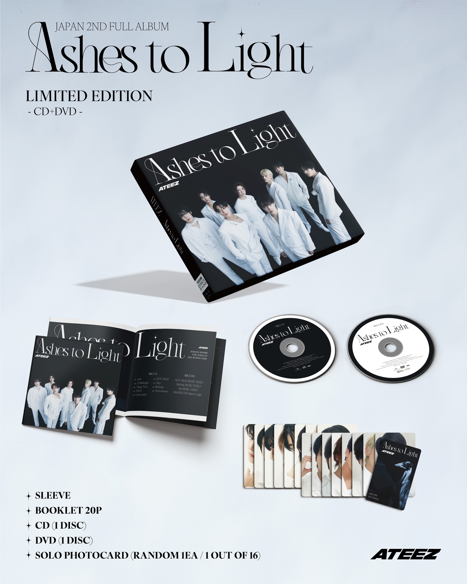 ATEEZ JAPAN 2ND FULL ALBUM「Ashes to Light」パックショット & 店舗