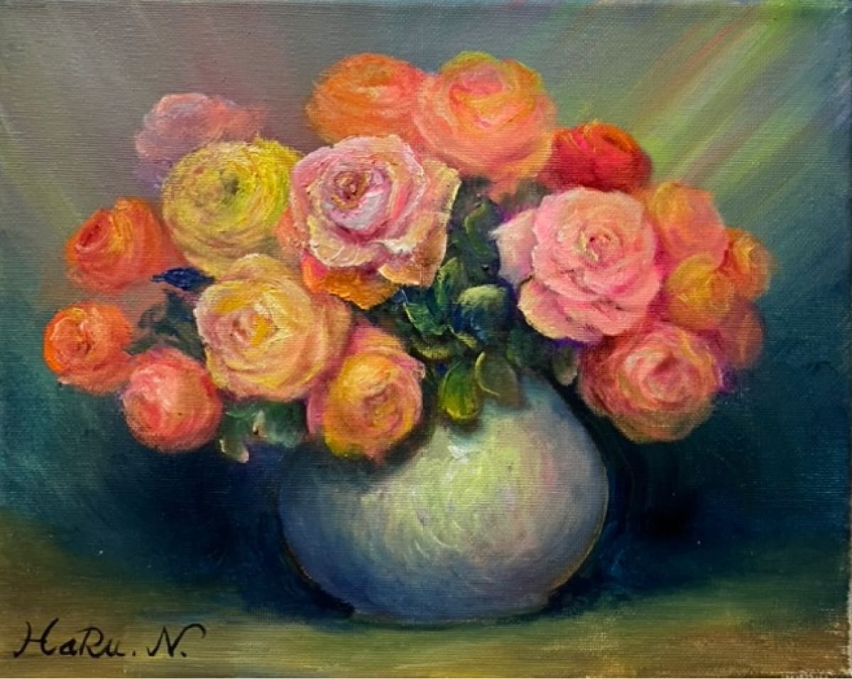 油絵 薔薇 F10 額装無し｜Yahoo!フリマ（旧PayPayフリマ）