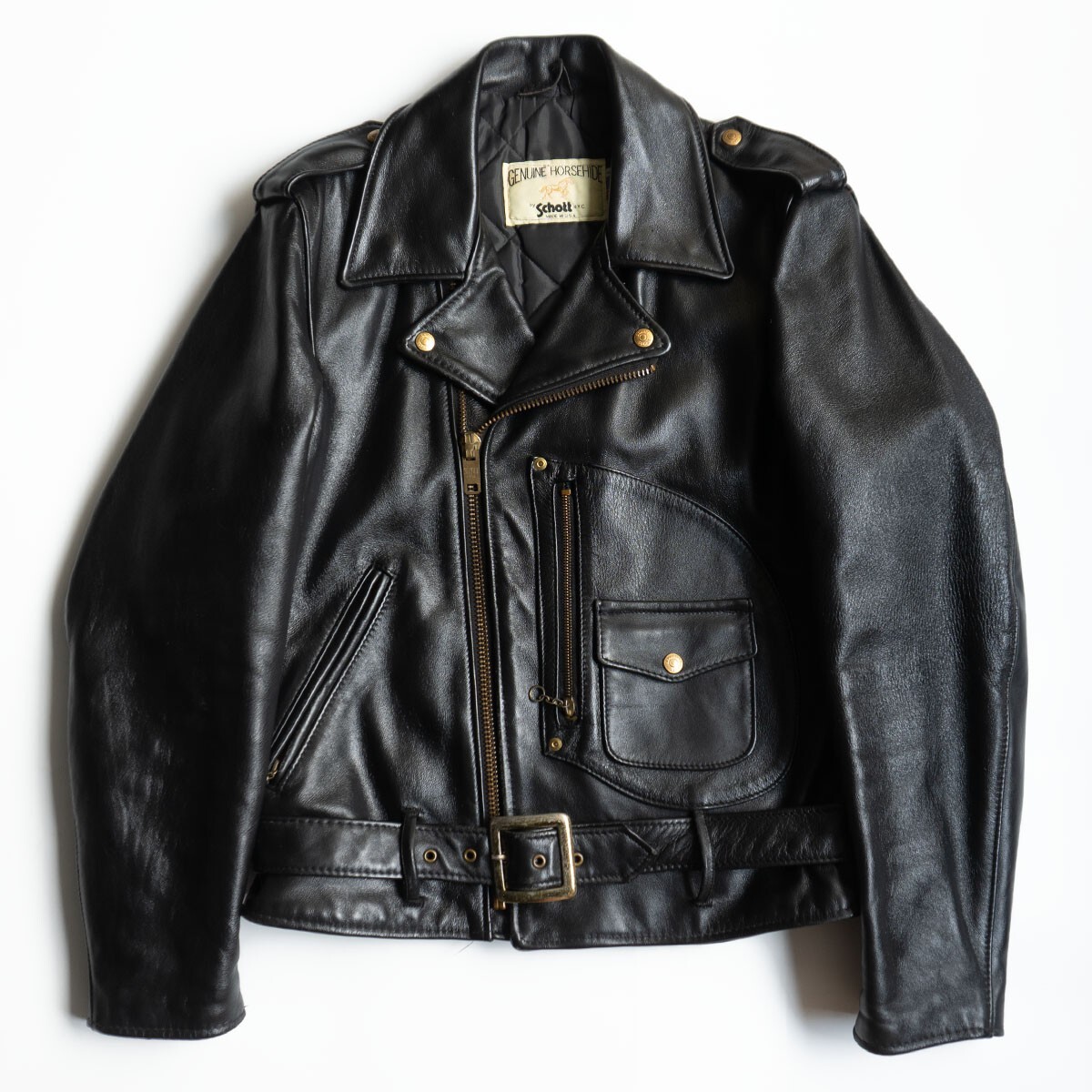 Yahoo!オークション -「schott ホースハイド」(ライダース