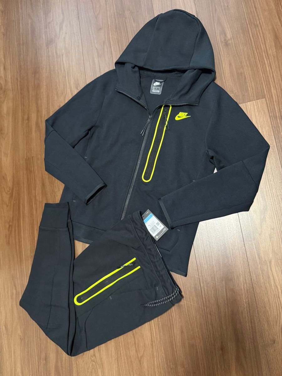 メンズL ブラック テックフリース セットアップ NIKE 黒 過去モデル