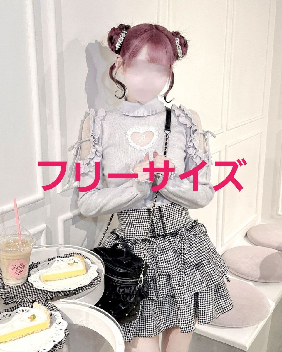 ミシェルマカロン イモ ビッグリボンアンサンブルトップス ハニー