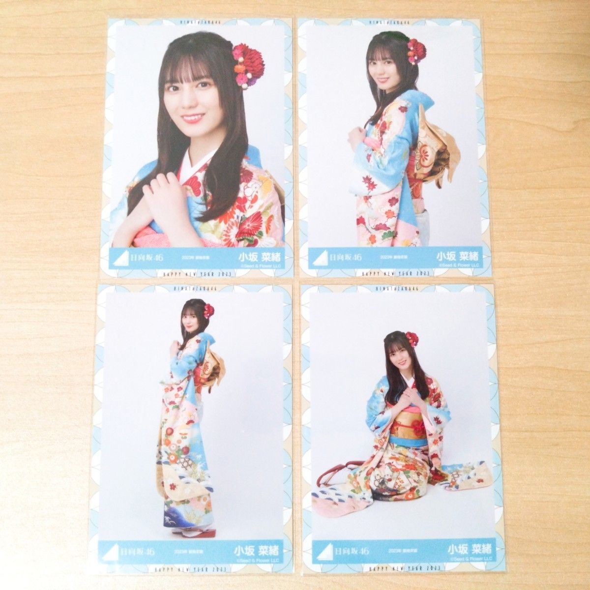 日向坂46 小坂菜緒 ネイビーサンタ衣装 4種コンプ 生写真 コンプ