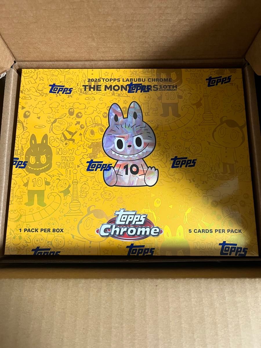 新品 未開封 2025 Topps Chrome Labubu 10周年 Box ラブブ popmart
