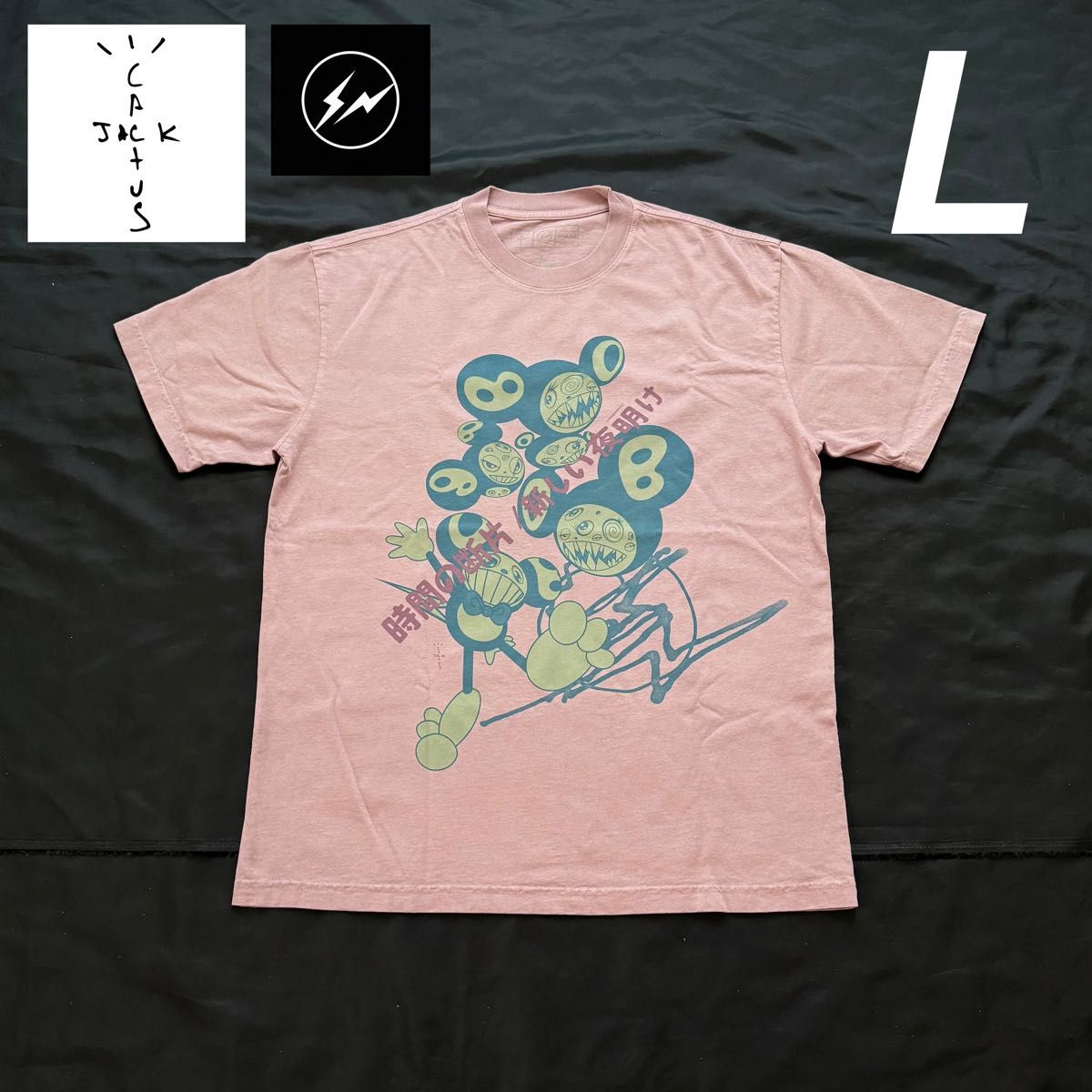 新品】ブラックピンク フラグメント FRAGMENT Tシャツ‐THUNDER
