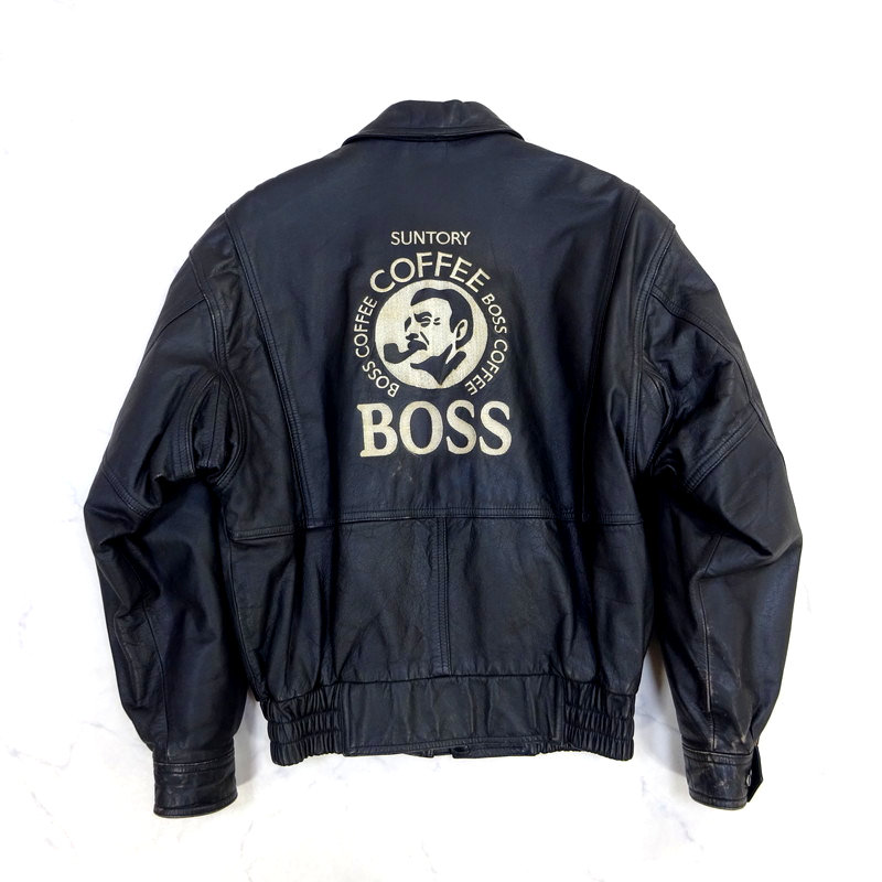 Yahoo!オークション -「サントリー boss 革ジャン」(アンティーク