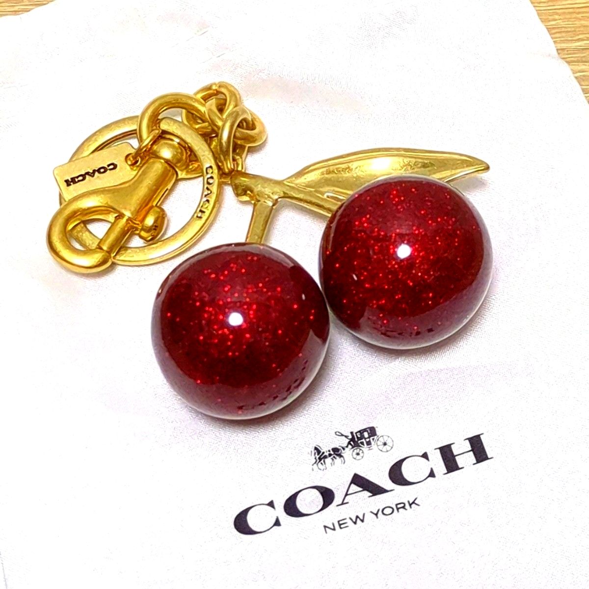 新品 COACHコーチ ノベルティ バッグチャーム クリスマス ツリー