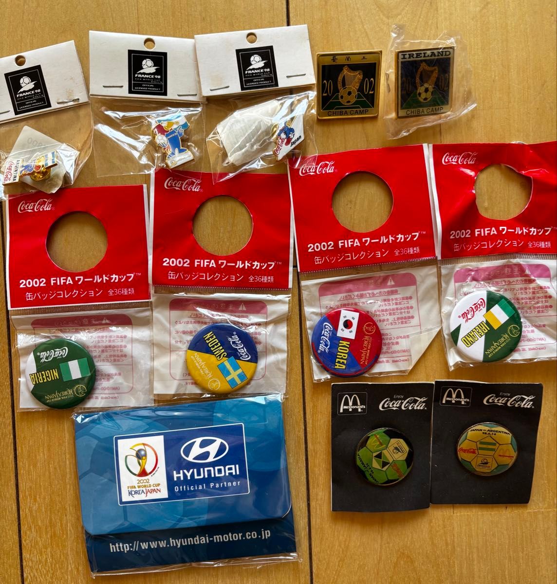 2002年FIFAワールドカップコカ・コーラ記念ピンバッジセット｜Yahoo