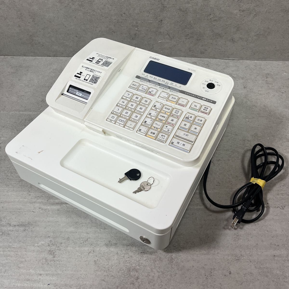 CASIO カシオ レジスター 110ER 小型 ドロア 一体型 レジ 4部門 鍵付き