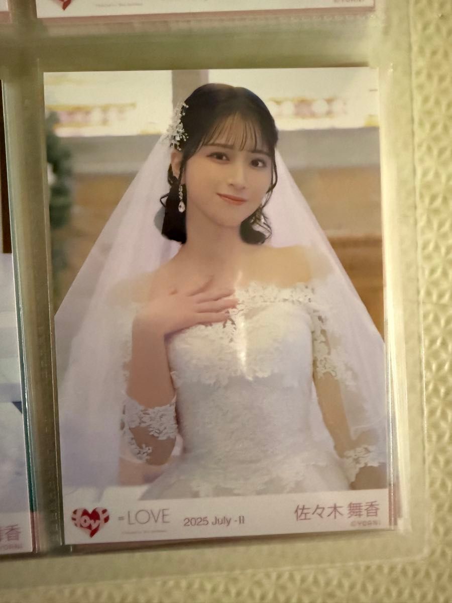 イコラブ 佐々木舞香 生写真 恋人以上 好き未満 ウエディングドレス