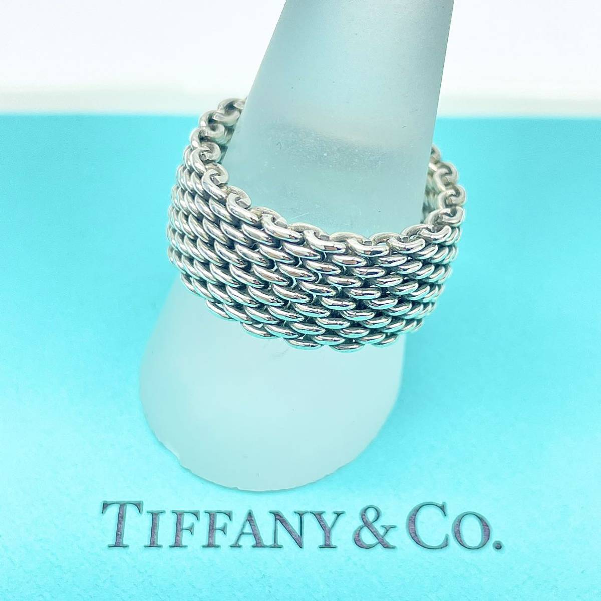廃盤】ティファニー TIFFANY&Co サマセット シルバー メッシュ リング