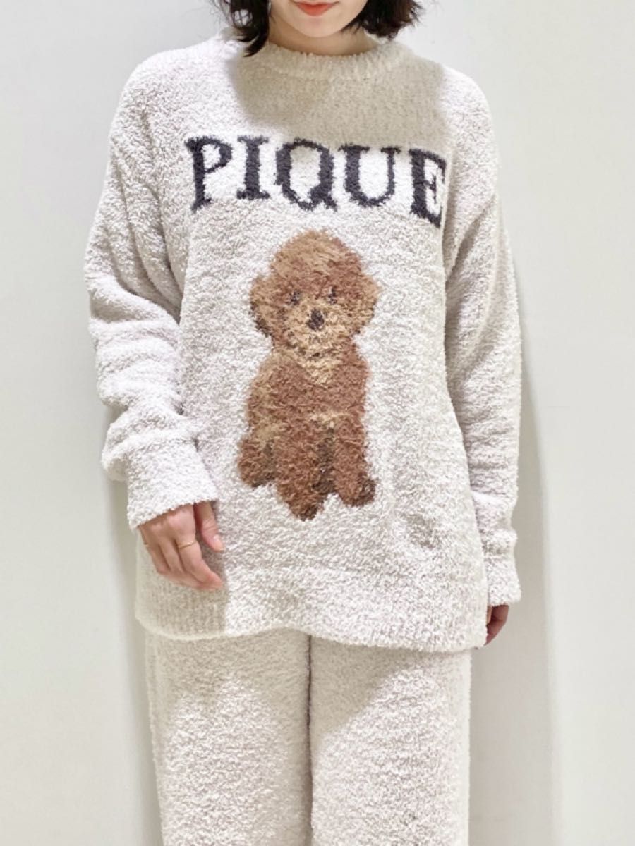 新品 ジェラートピケ トイプードル プルオーバー&ロングパンツ セット