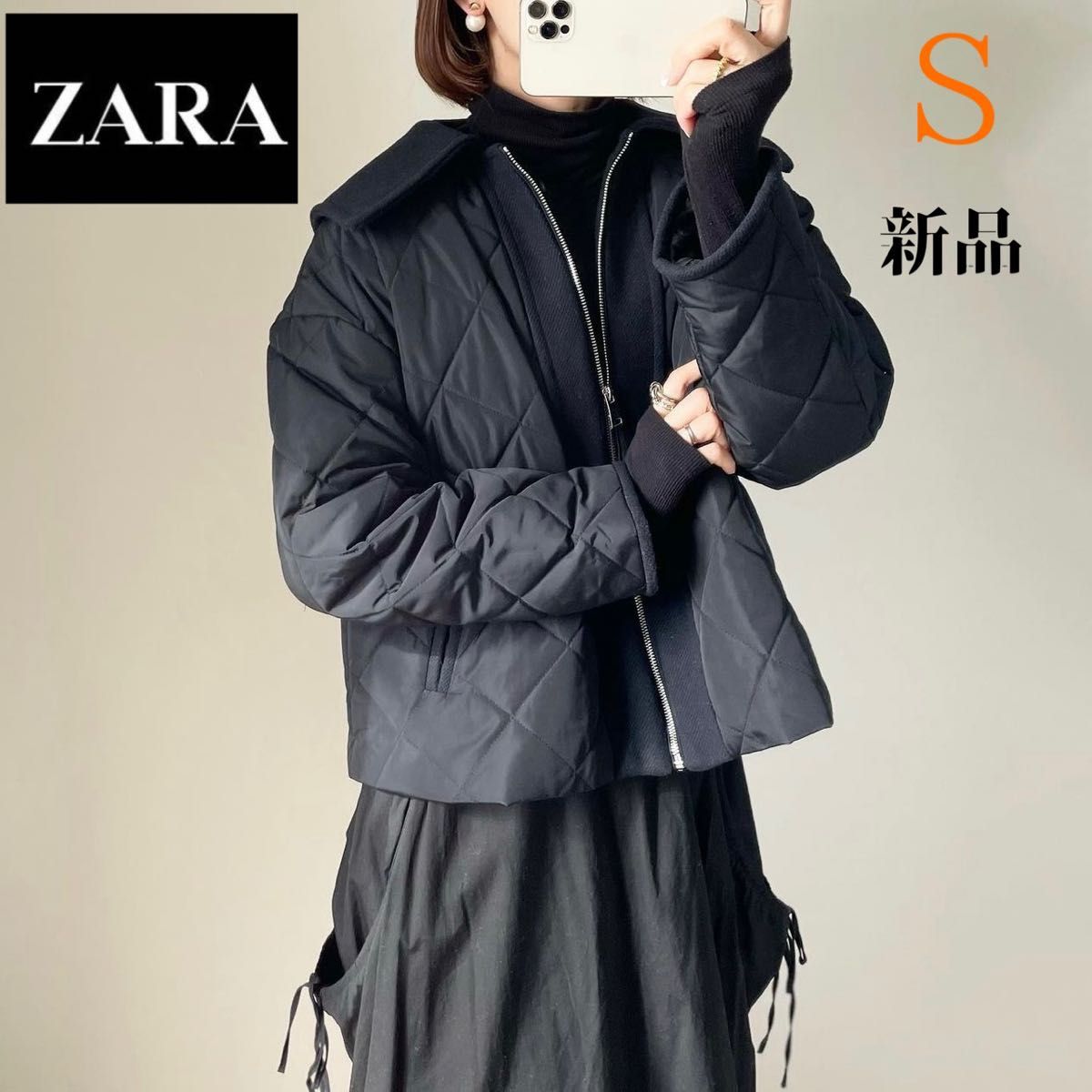 新作】ZARA《新品タグ付》コントラスト パフジャケット｜Yahoo!フリマ