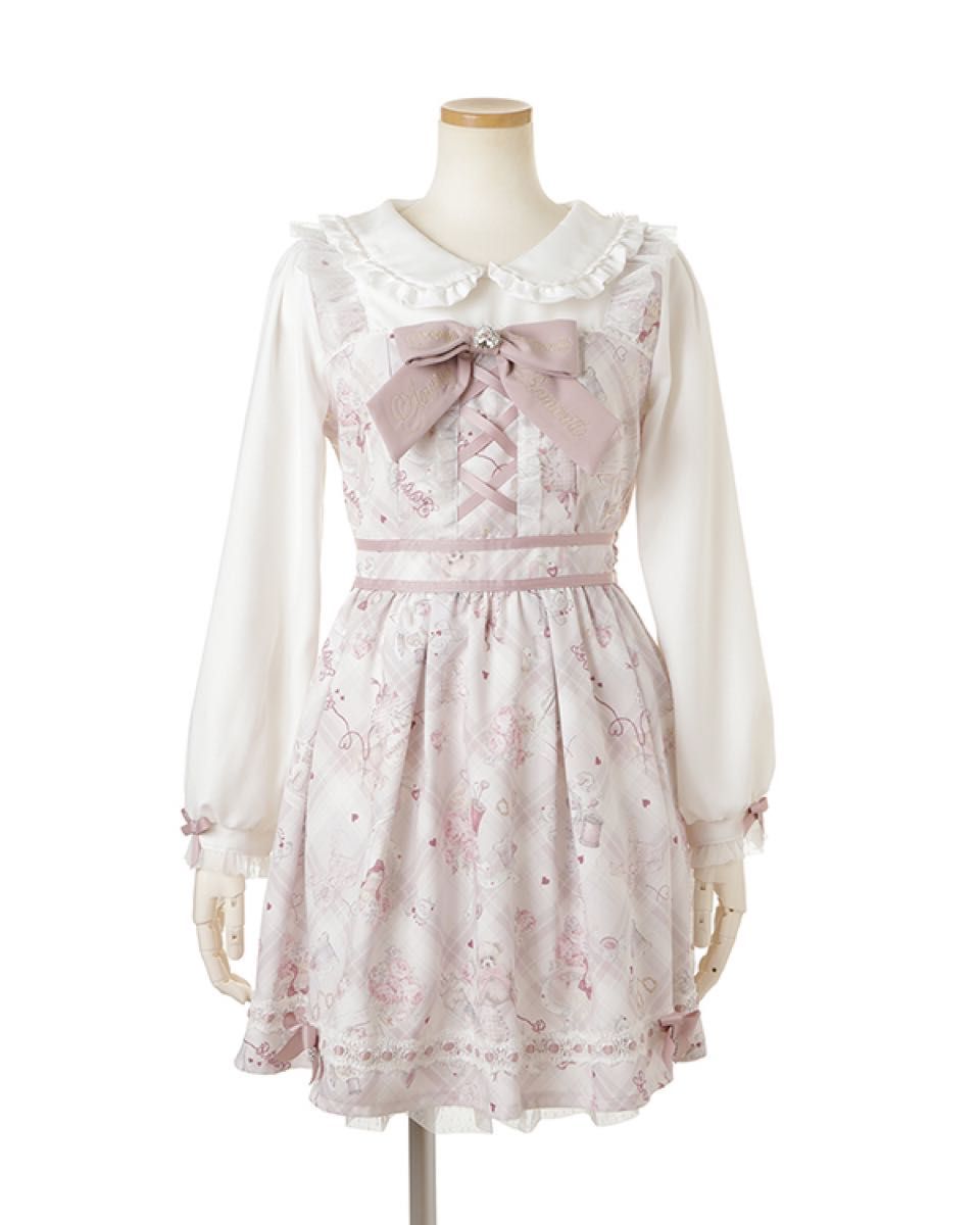 リズリサ LIZ LISA Sewing Bear柄ワンピース地雷系量産型 シークレット