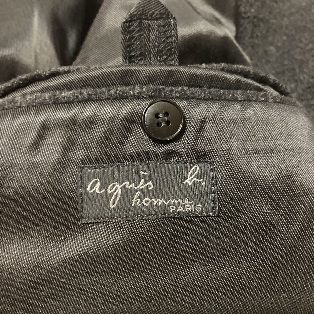 人気『agnes b homme』 90sフランス製ウール八の字ZIP中綿ブルゾン