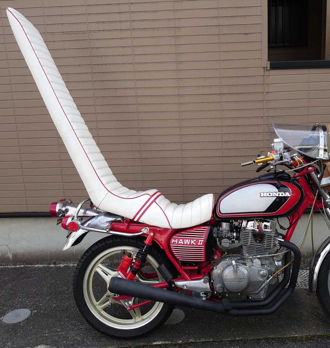 Yahoo!オークション - 激安 長いっ ホーク 三段シート(バブ/CB250T/CB4
