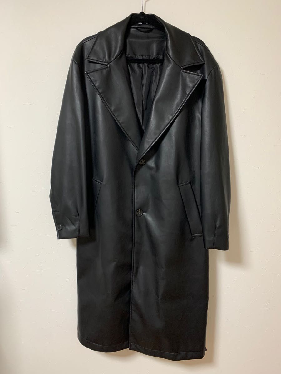 ZARA メンズ フェイクレザートレンチコート｜Yahoo!フリマ（旧PayPay