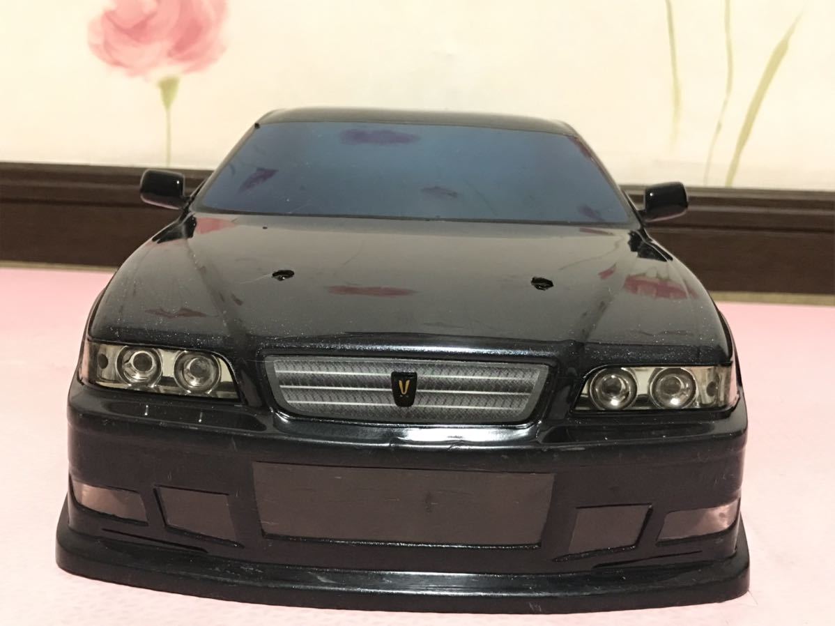 送料無料 1/10 トヨタ チェイサー JZX100 ドリフト LED付き ラジコン