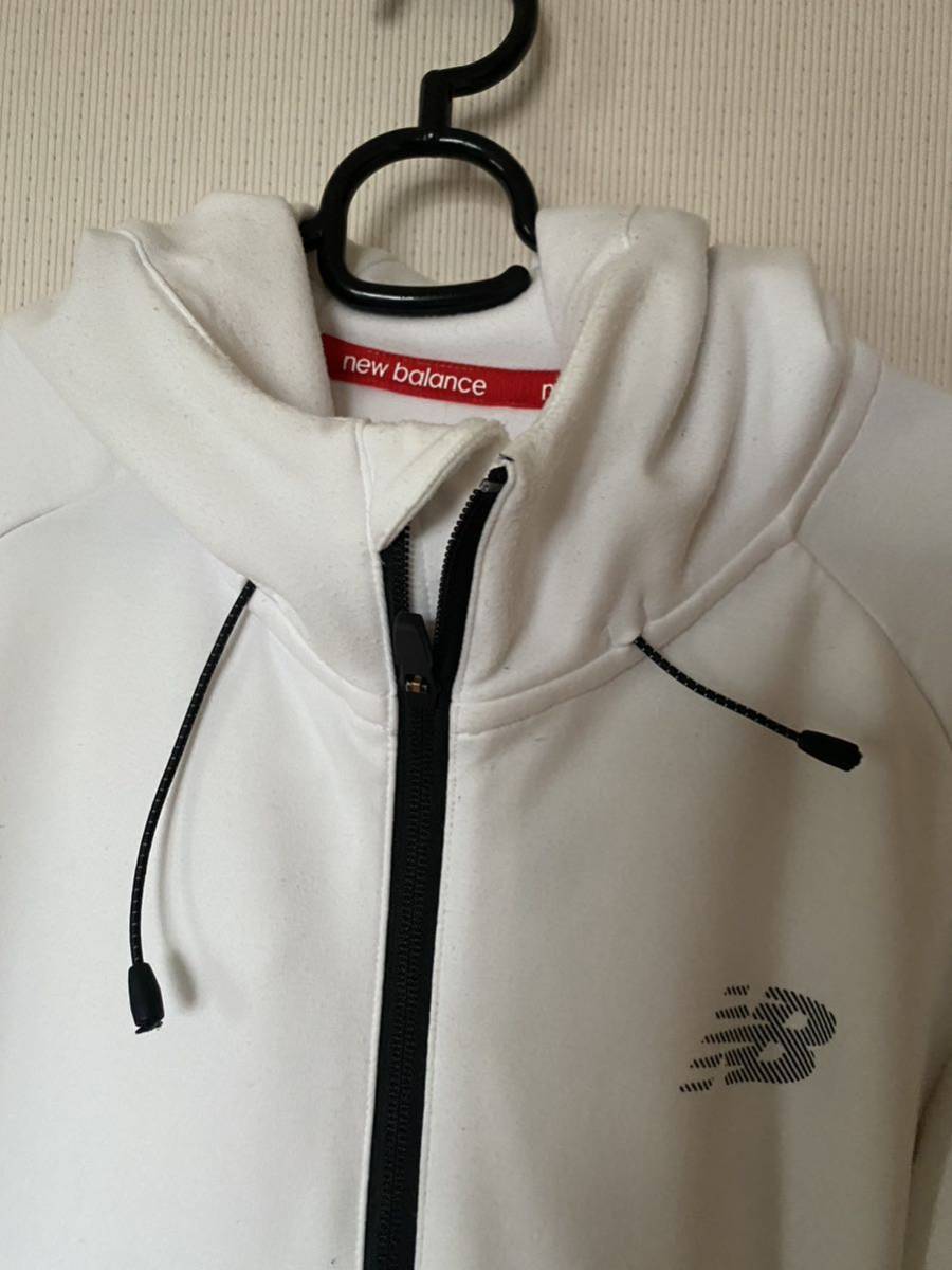 New Balance golf ジップアップパーカー サイズ5 Lサイズ 白