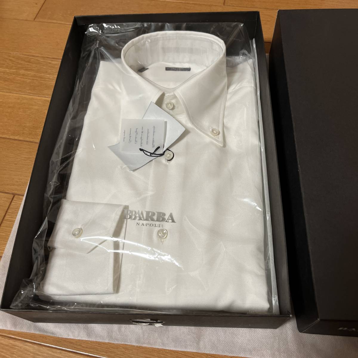 バルバ BARBA 白シャツ 37 新品箱付 イタリア ナポリ ハンドメイド