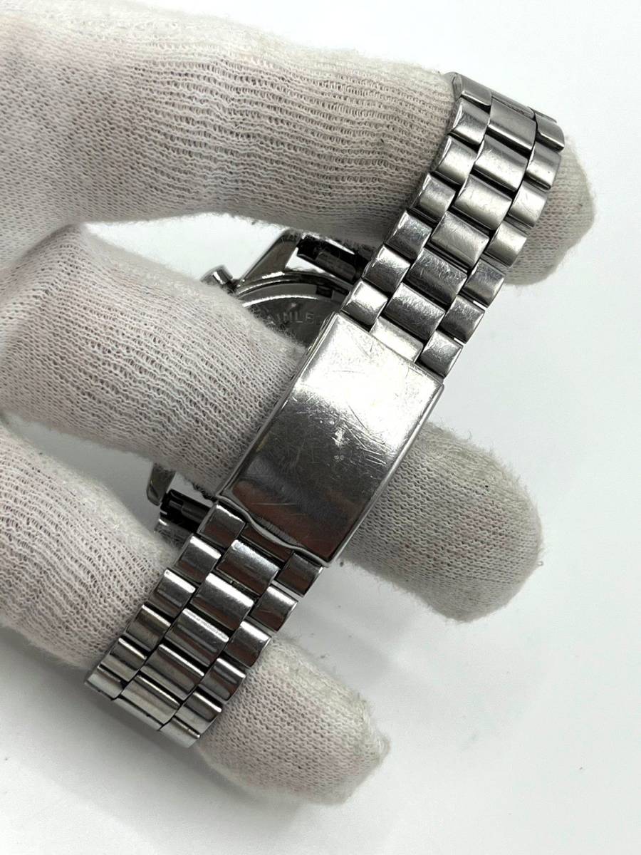 電池切れ】BULOVA ブローバ クォーツ 腕時計 黒文字盤 クロノグラフ