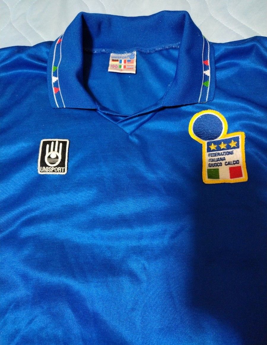 90s イタリア代表 UNISPORT製 ユニフォーム ゲームシャツ レプリカ