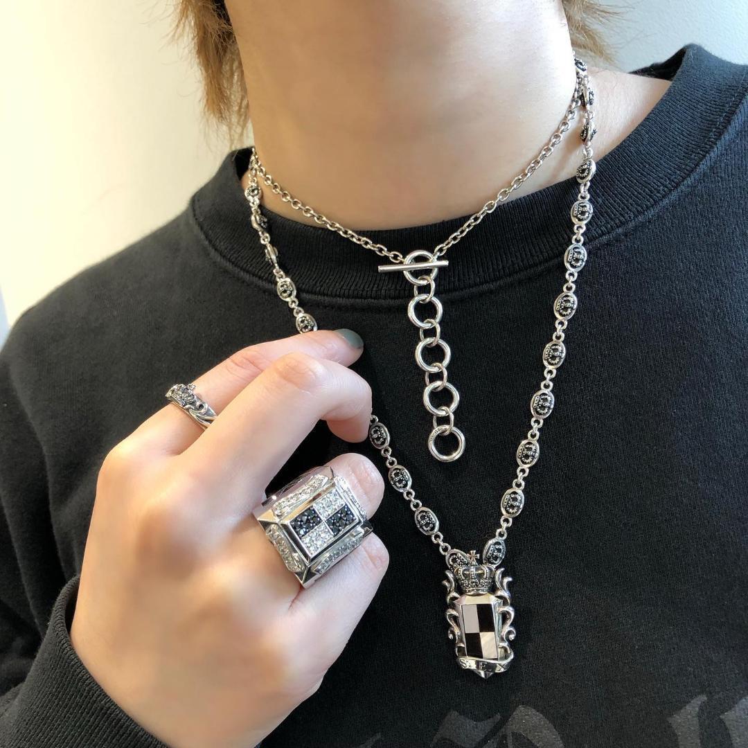 定価5 2万 Justin Davis（ジャスティンデイビス）白蝶貝・オニキス製