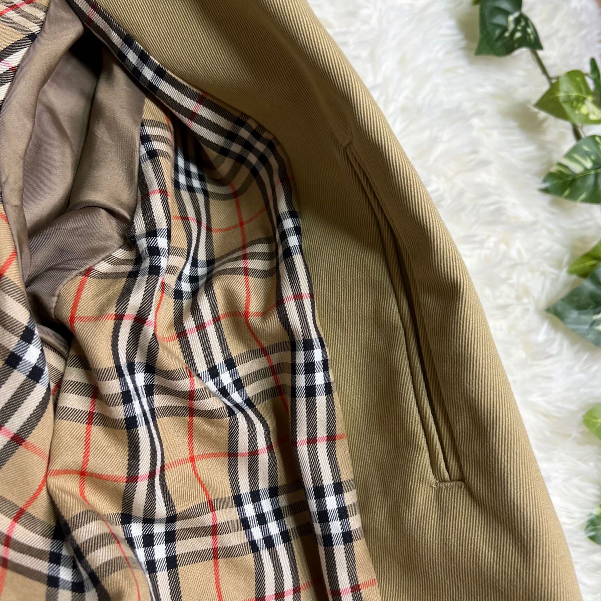 黒襟 Burberry's ノバチェック XL ステンカラーコート ベージュ