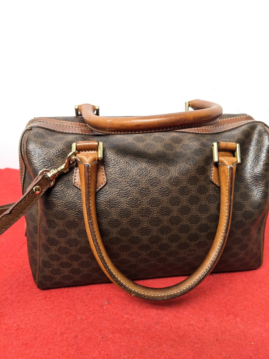 良品 極希少 Celine セリーヌ マカダム柄ミニボストンバッグ 2way廃盤