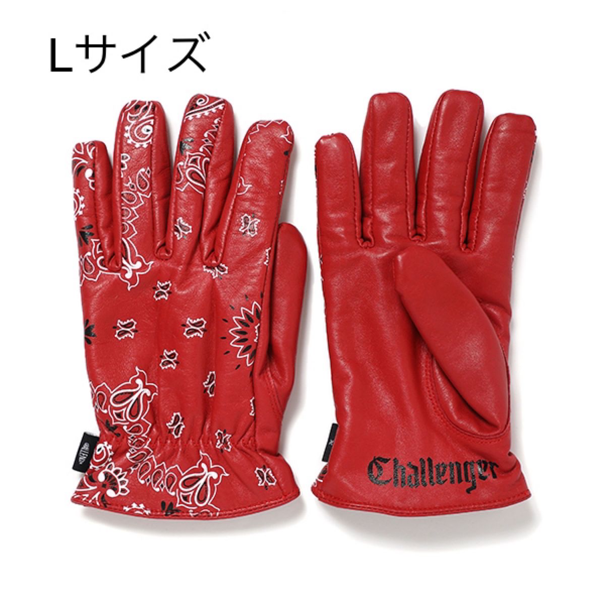 CHALLENGER BANDANA LEATHER GLOVE 新品 Lサイズ チャレンジャー 長瀬