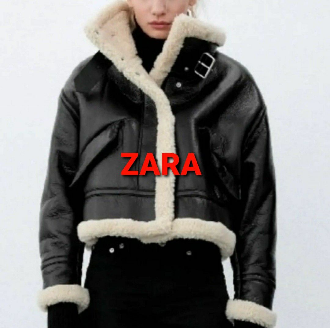 ZARAフェイクレザージャケット ZARAムートンジャケット ZARA ボア