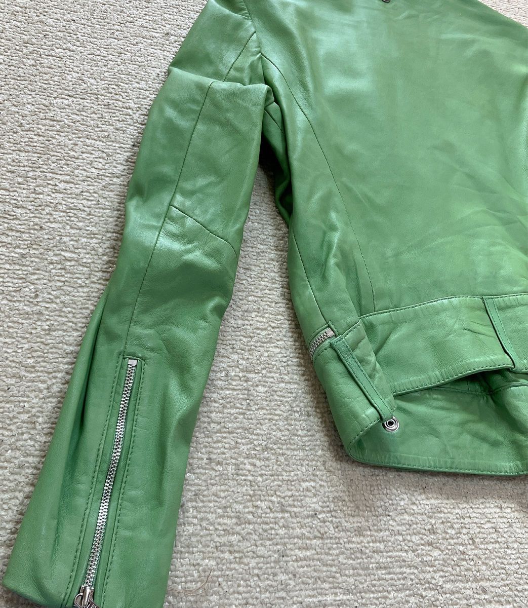 ほぼ未使用 DIESEL ラムレザー ダブル ライダース レザー ジャケット