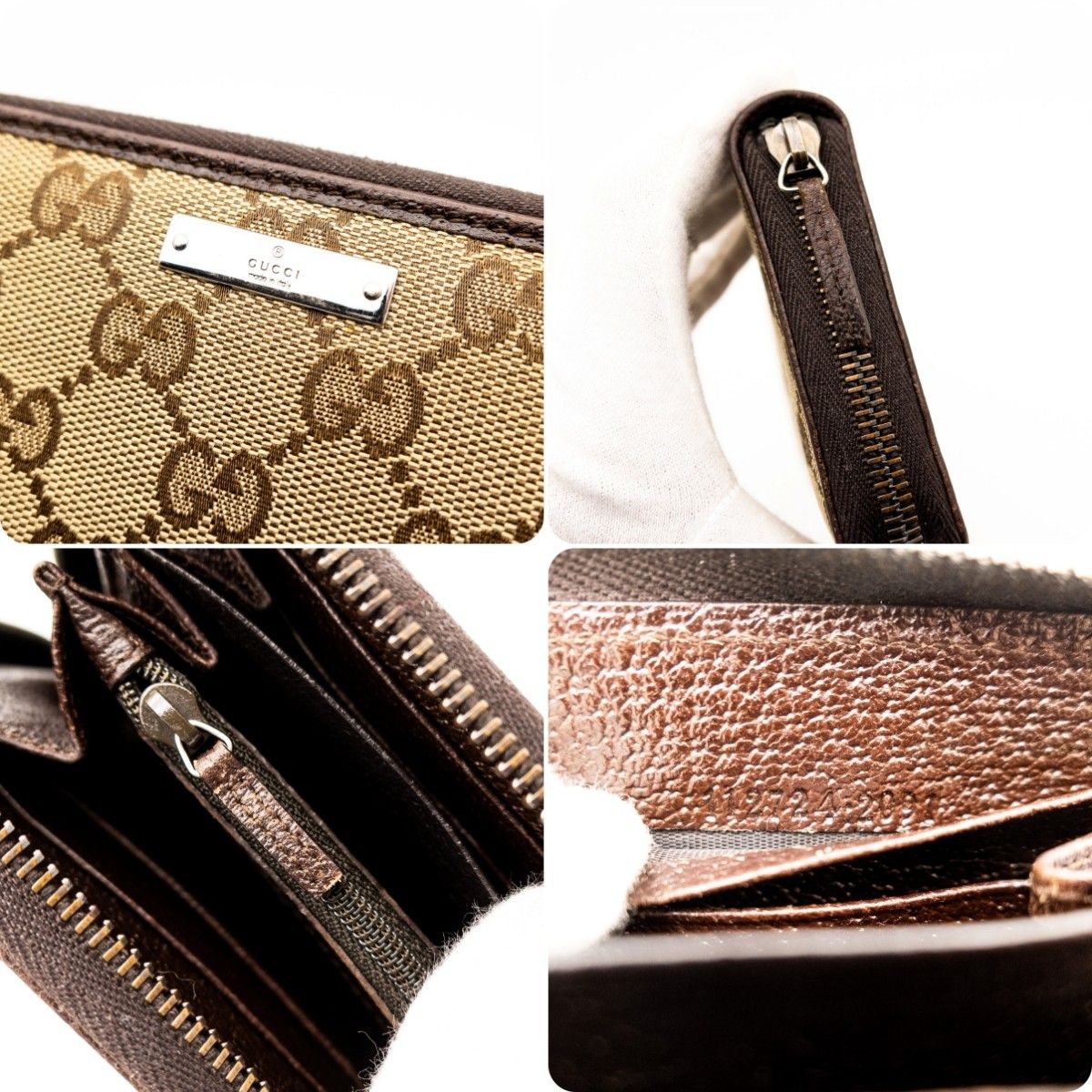 美品 GUCCI グッチ 長財布 GGキャンバス ラウンドファスナー｜Yahoo