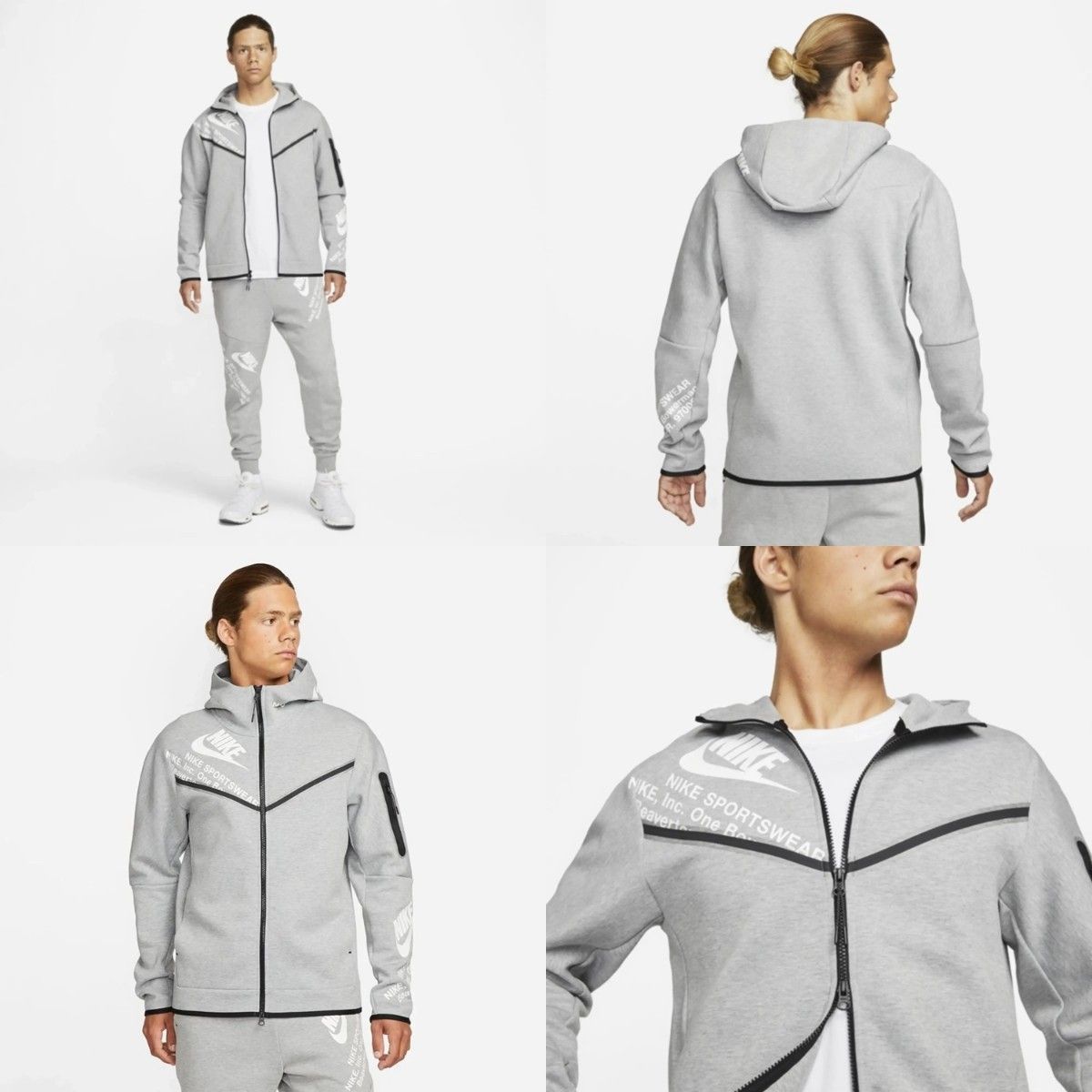 XL ナイキ ロゴ テックフリース セットアップ グレー NIKE TECH FLEECE